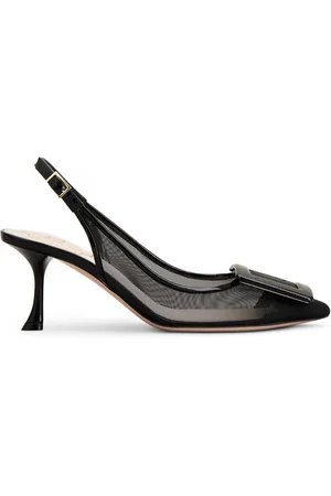 Roger Vivier Viv In The City Mesh Slingback Pumps