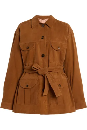 Blazé Milano Viva Sahariana Belted Suede Jacket
