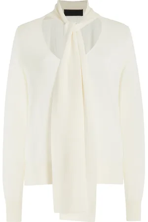 NILI LOTAN Ayla Tie-Detailed Wool Sweater