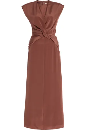TOVE Jessa Twist-Detail Satin Maxi Dress