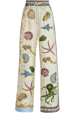 ALÉMAIS Bath House Silk Twill Wide-Leg Pants