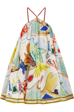 ALÉMAIS La Charrasca Organic-Cotton Mini Halter Dress