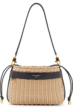Dolce & Gabbana Small Carla Rattan Basket Bag
