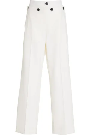 Proenza Schouler Oliver Wool Gabardine Straight-Leg Pants