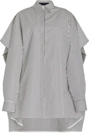 Proenza Schouler Isla Striped Cotton-Silk Dress