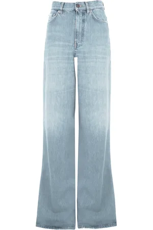 Chloé Paneled Rigid High-Rise Wide-Leg Jeans