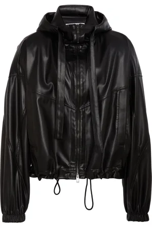 Stella McCartney Hooded Altermat Vegan Leather Bomber Jacket