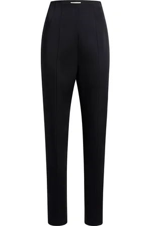 Khaite Lenn High-Rise Satin-Crepe Pants