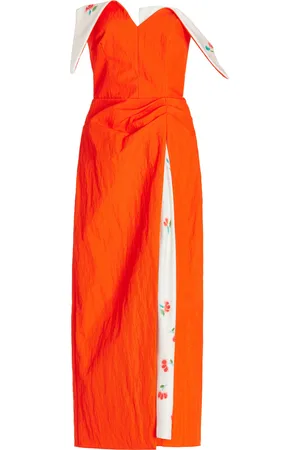 Rosie Assoulin Flap Over Cotton-Blend Midi Dress