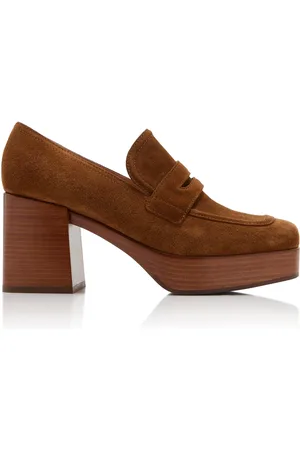 Gianvito Rossi Rouen Suede Platform Loafer Pumps