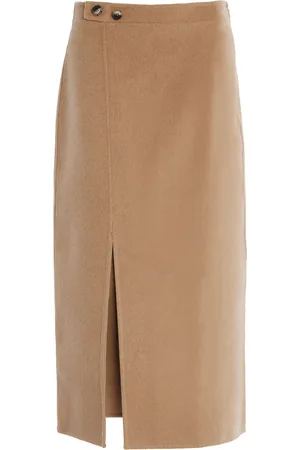 Proenza Schouler Adrian Brushed Wool Midi Skirt