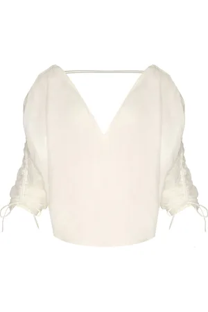 Andres Otalora Piropos Drawstring-Detailed Linen Top