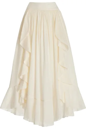 ZIMMERMANN Acacia Ruffled Cotton Maxi Skirt