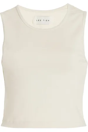 Les Tien Talya Cropped Jersey Tank Top