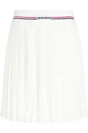 Miu Miu Pleated Sable Midi Skirt