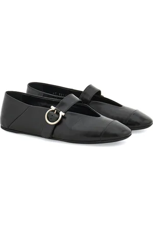Salvatore Ferragamo Nena Leather Mary Jane Flats