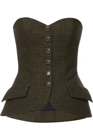 LENA HOSCHEK Queen Mary Wool Bustier Top