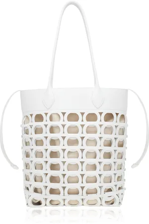 Salvatore Ferragamo Laser-Cut Gancini Leather Tote Bag