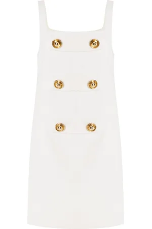 ALEXIS Luya Button-Embellished Wool Mini Dress