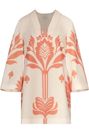 Andres Otalora Jaipur Printed Linen Mini Dress