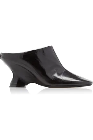 DRIES VAN NOTEN Wedge Leather Mules