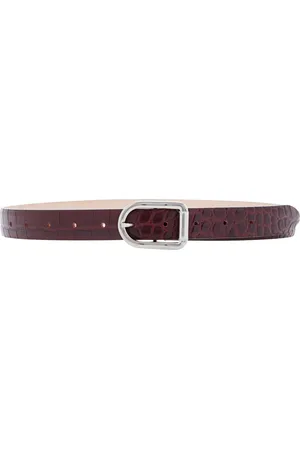 DEHANCHE Mija Croc-Effect Leather Belt