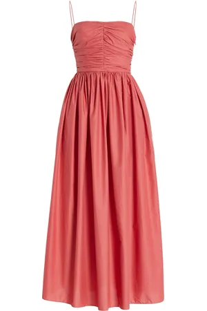 MATTEAU Gathered Cotton Maxi Dress