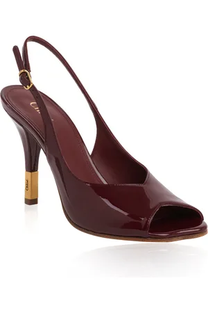 Chloé Flower Patent Leather Slingback Sandals