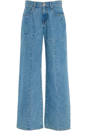SLVRLAKE Mica Seamed Rigid Low-Rise Wide-Leg Jeans