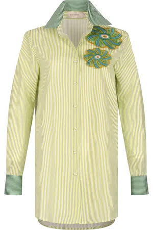Silvia Tcherassi Shao Embellished Cotton Blouse