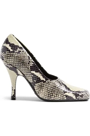 Khaite Eva Python-Effect Leather Pumps