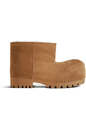 Balenciaga Alaska Suede & Faux-Fur Ankle Boots