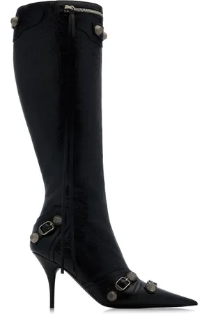 Balenciaga Cagole Leather Knee Boots