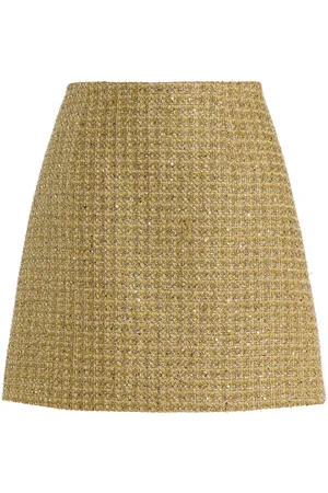 Carolina Herrera Lurex Tweed Mini Skirt