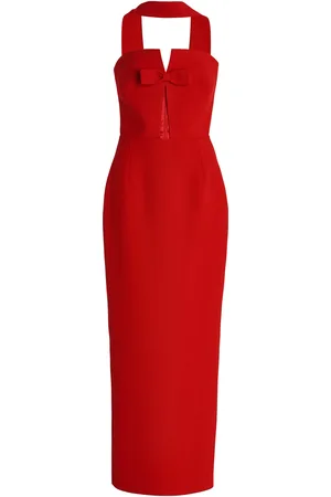 Ilkyaz Ozel Holly Crepe Maxi Halter Dress