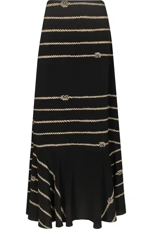 JOHANNA ORTIZ Hello Sailor Printed Silk Maxi Skirt