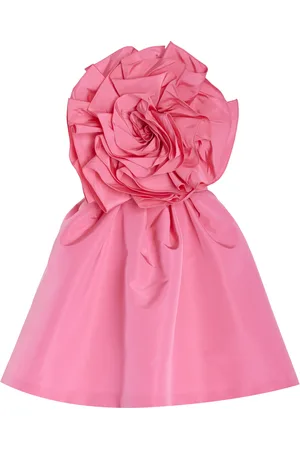 Carolina Herrera Rosette-Detailed Silk Faille Mini Dress