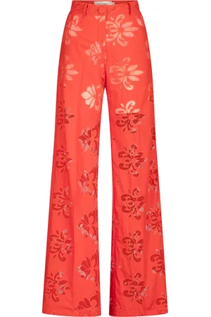Silvia Tcherassi Emine Embroidered Cotton Pants