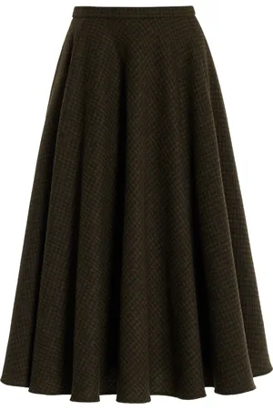 LENA HOSCHEK Heritage Wool Midi Skirt
