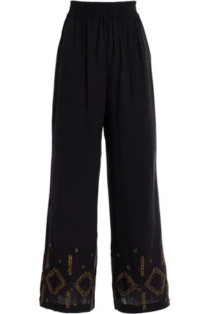 All That Remains Cleo Silk Wide-Leg Pants