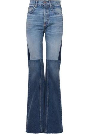 Chloé Patchwork Rigid High-Rise Flared-Leg Jeans