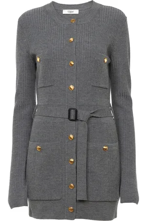 Chloé Belted Knit Wool Cardigan