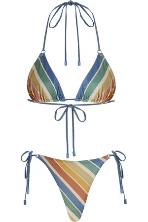 ZIMMERMANN Everley Metallic Striped Mini Bikini