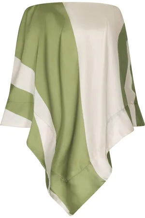 Andres Otalora Luana Strapless Satin Scarf Top