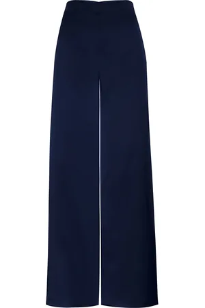 Andres Otalora Coleccionista Wide-Leg Silk Charmeuse Pants