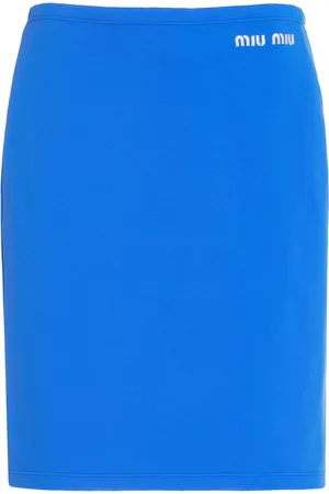 Miu Miu Stretch-Nylon Midi Skirt