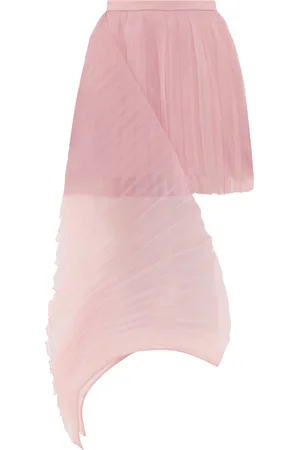 Andrea Iyamah Ime Asymmetric Pleated Organza Mini Skirt