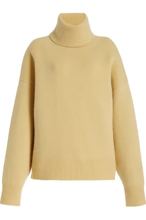 Totême Double-Knit Wool-Cashmere Turtleneck Top