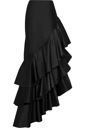 JOHANNA ORTIZ Spirit Of Exploration Ruffled Silk Maxi Skirt