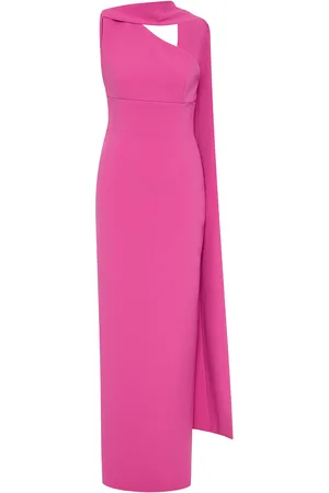 RACHEL GILBERT Clara Single Shoulder Capelet Gown
